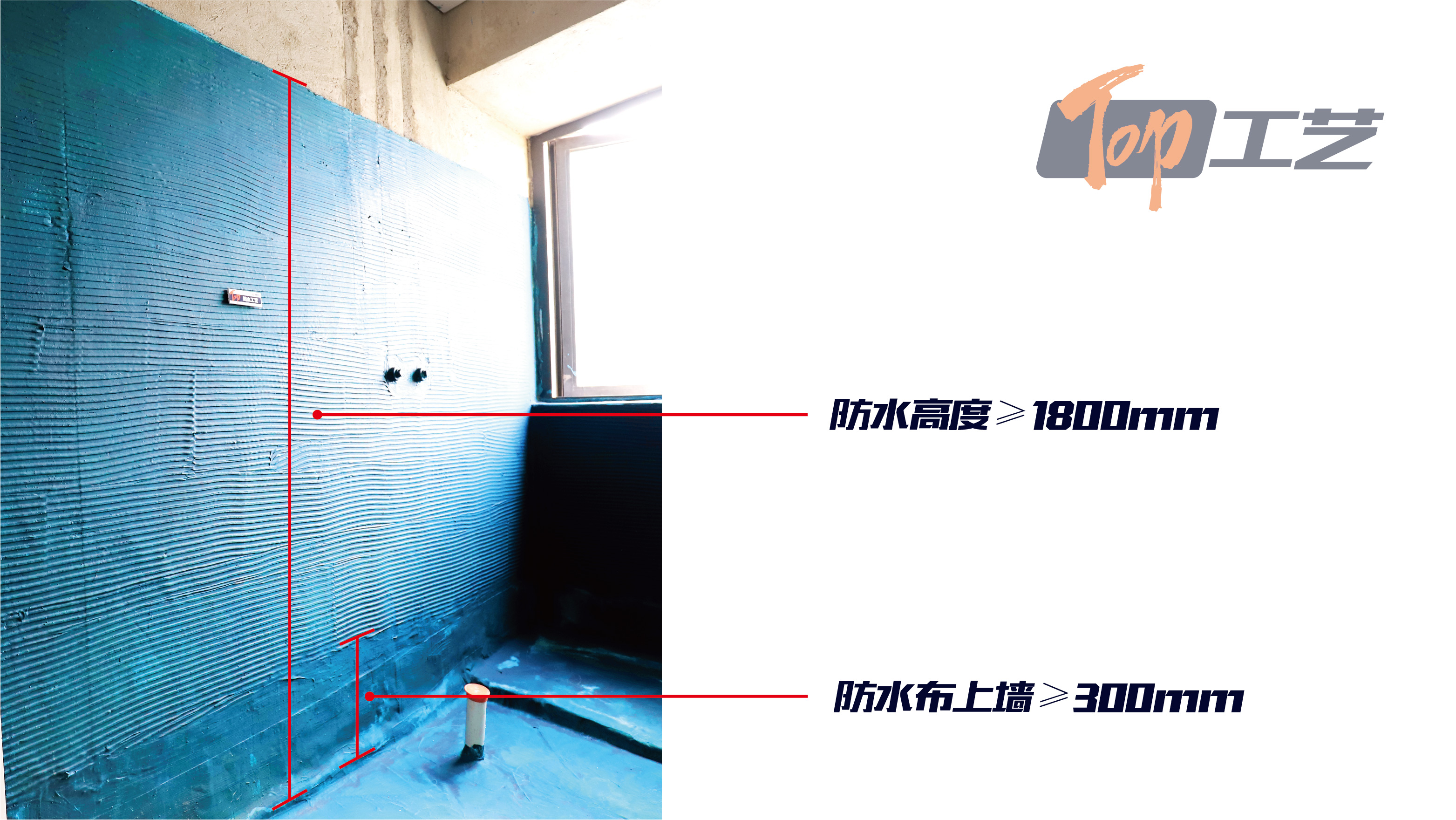 1、衛(wèi)生間防水高度